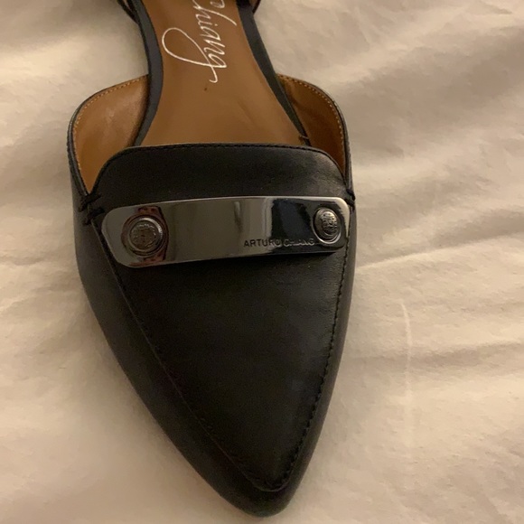 Leather black dress flats size 6.5 - Picture 2 of 4